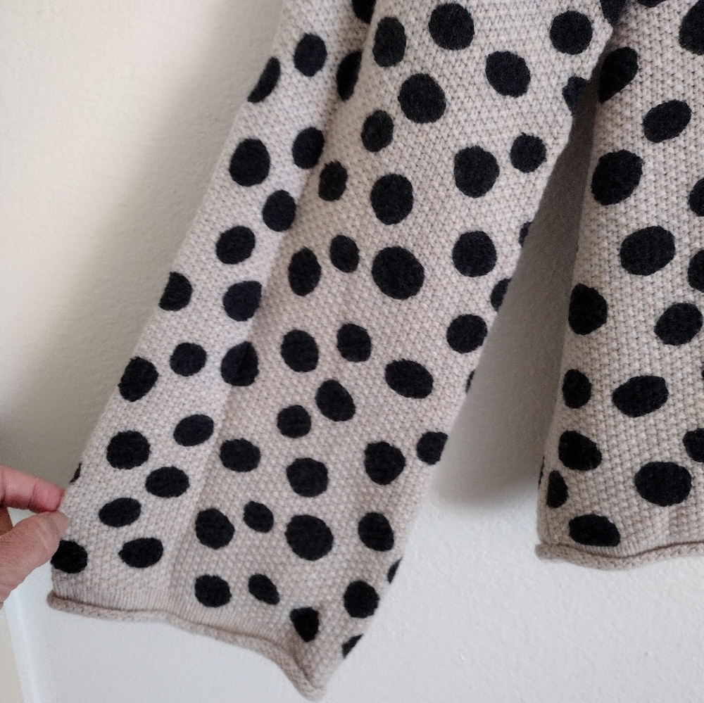 Madewell Cream and Black Polka Dot Sweater - Picture 6 of 9